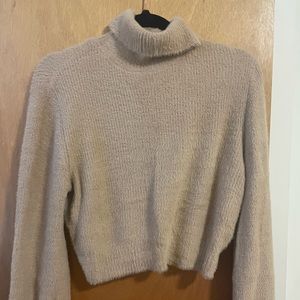 cropped turtleneck sweater
